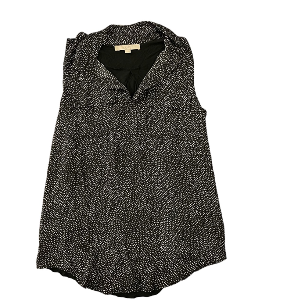 Loft collared sleeveless blouse size M